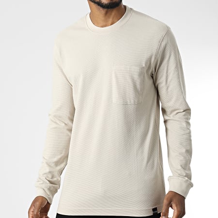 Only And Sons - Tee Shirt Poche Manches Longues Kyler Beige