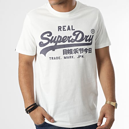 T-shirt Superdry Blanc Taille L - Basique Qualité Coton | Neuf Avec étiquettes
