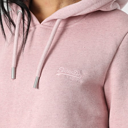 Superdry - Sweat Capuche Vintage Logo Embroidery W2011785A Rose Chiné
