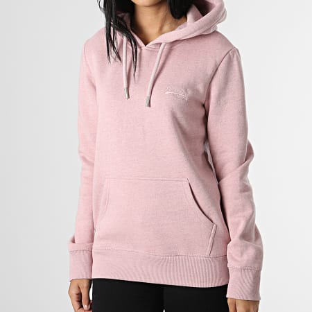 Superdry - Sweat Capuche Vintage Logo Embroidery W2011785A Rose Chiné
