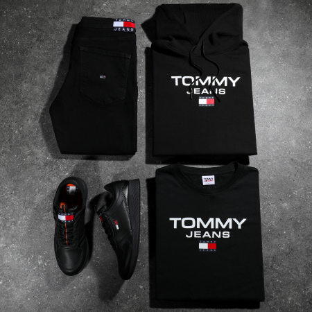 Tommy Jeans - Felpa con cappuccio Reg Entry 5692 nero