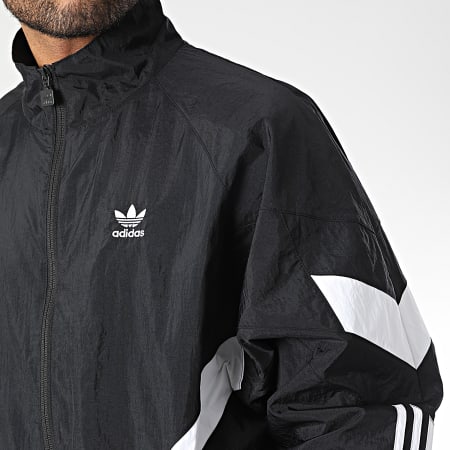Adidas Originals - HK7322 Giacca con zip a righe nere