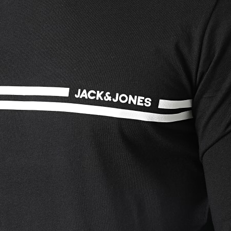 Jack And Jones - William 12222160 Maglietta a maniche lunghe con cappuccio nero