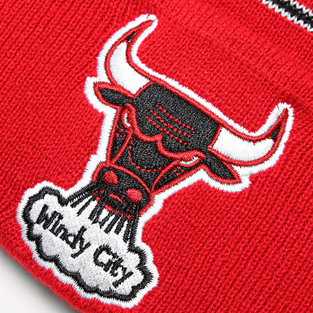Mitchell and Ness - Bonnet Script Pom Chicago Bulls Rouge