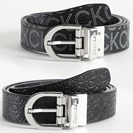Calvin Klein - Cinturón reversible para mujer CK Must Buckle 9981 Negro