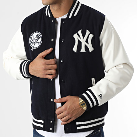New Era - Teddy MLB Wordmark Varsity Jacket New York Yankees 60301348 Navy Blue White