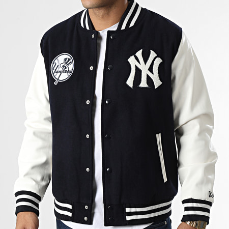 New Era - Teddy MLB Wordmark Varsity Jacket New York Yankees 60301348 Navy Blue White