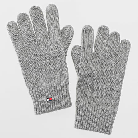 Tommy Hilfiger - Essential 0490 Conjunto de gorro y guantes grises