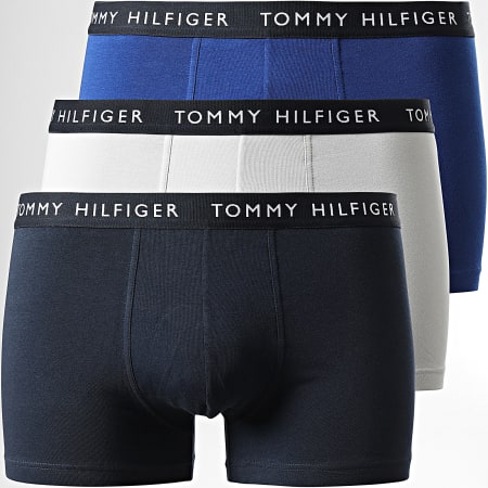 Tommy Hilfiger - Lot De 3 Boxers 2203 Gris Bleu Marine Bleu