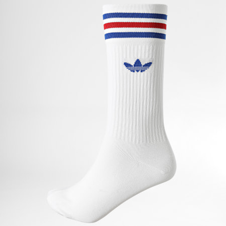 Adidas Originals - Lote de 3 pares de calcetines HL6766 Blanco Azul Rojo