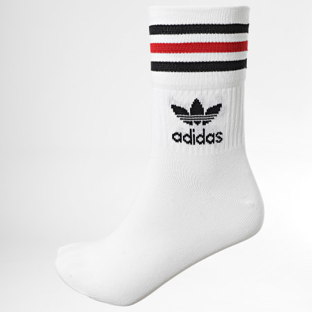 Adidas Originals - Confezione da 3 paia di calzini HL9223 Bianco Rosso
