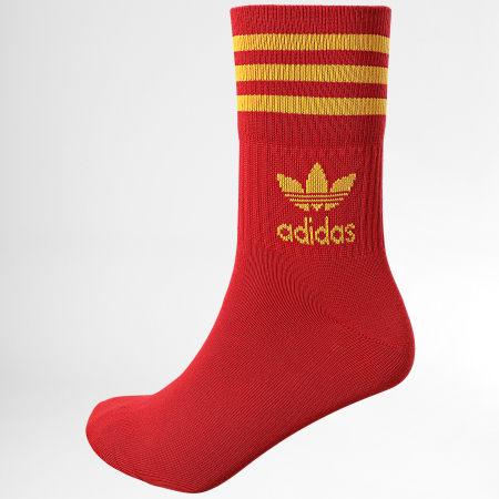Adidas Originals - Lote de 3 pares de calcetines HL9223 Blanco Rojo