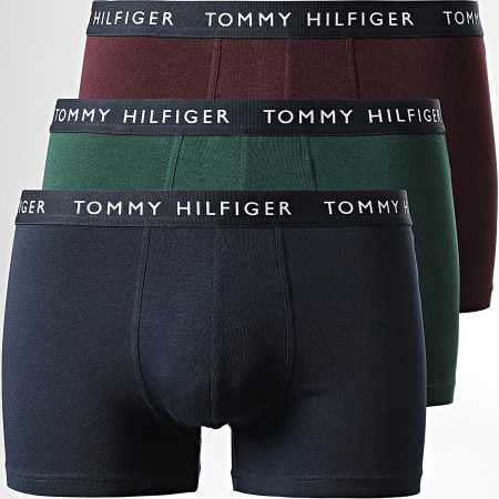 Tommy Hilfiger - Set De 3 Boxers 2203 Azul Marino Verde Caqui Burdeos