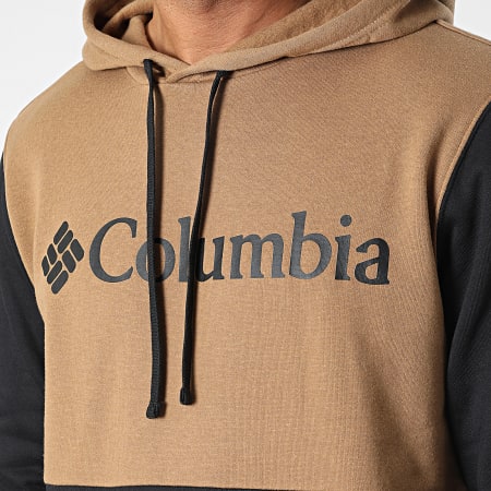 Columbia - Felpa con cappuccio Trek Colorblock 1976933 Nero Cammello