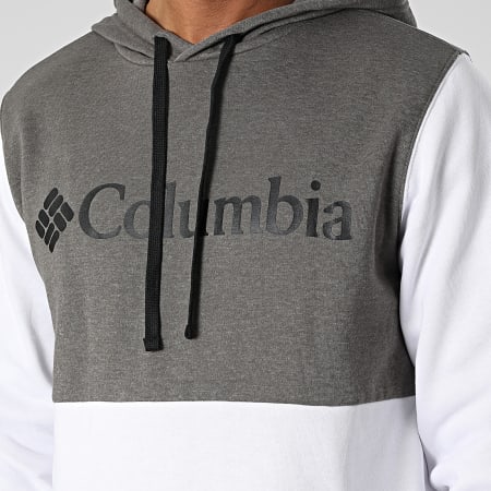 Columbia - Sweat Capuche Trek Colorblock 1976933 Blanc Gris Chiné