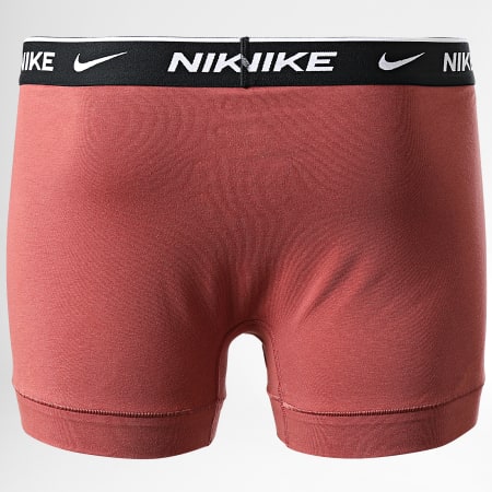 Nike - Set di 2 boxer quotidiani in cotone elasticizzato KE1085 blu rosso mattone