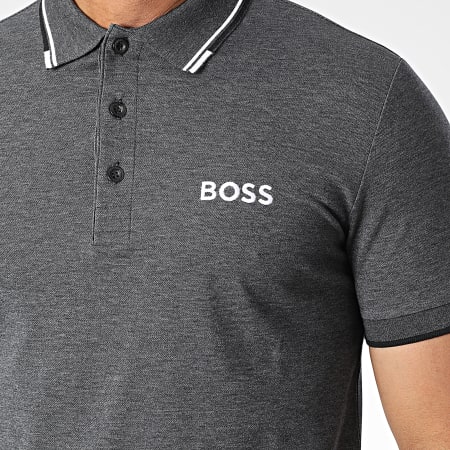 BOSS - Polo Manches Courtes 50469094 Gris Anthracite Chiné