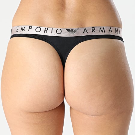 Emporio Armani - Lot De 2 Strings Femme 163333-2F235 Noir
