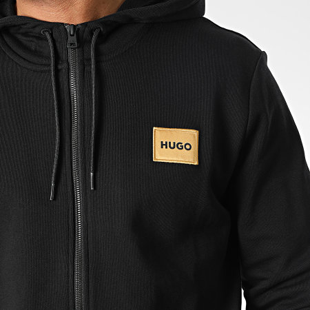 HUGO - Daple Hooded Zip Top 50484720 Negro Oro