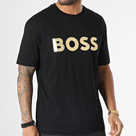 BOSS - Tee Shirt 50483774 Noir Doré
