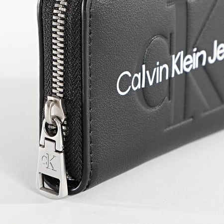 Calvin Klein - Portefeuille Femme Sculpted 0347 Noir