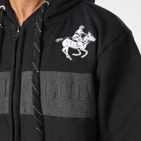 Geographical Norway - Sweat Zippé Capuche Fahorse Noir