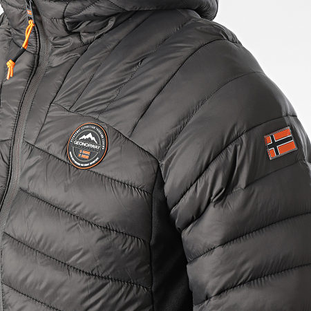 Geographical Norway - Doudoune Capuche Carlis Gris Anthracite