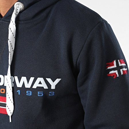 Geographical Norway - Sweat Capuche Golivier Bleu Marine