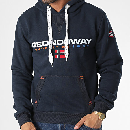 Geographical Norway - Sweat Capuche Golivier Bleu Marine