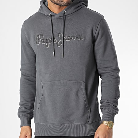 Pepe Jeans - Sweat Capuche Ryan PM582328 Gris Anthracite