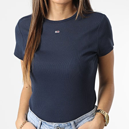 Tommy Jeans - Camiseta para mujer BBY Essential 4876 Navy