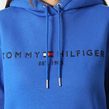 Tommy Hilfiger - Sudadera de mujer con capucha Regular 6410 Azul real