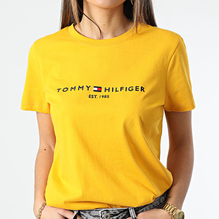 Tommy Hilfiger - Tee Shirt Femme Regular 8681 Jaune