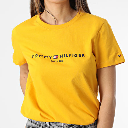 Tommy Hilfiger - Tee Shirt Femme Regular 8681 Jaune
