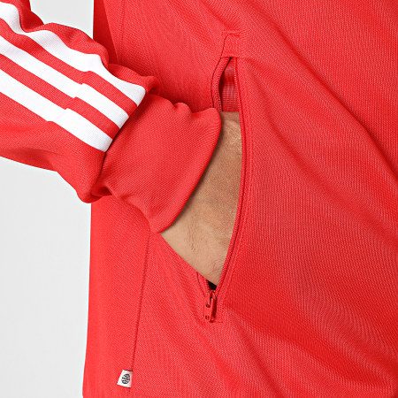 Adidas Originals - Veste Zippée A Bandes HK7363 Rouge