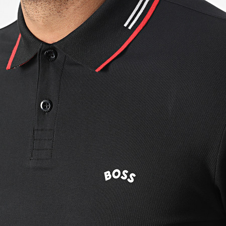 BOSS - Polo Manches Courtes Paul Curved 50469245 Noir