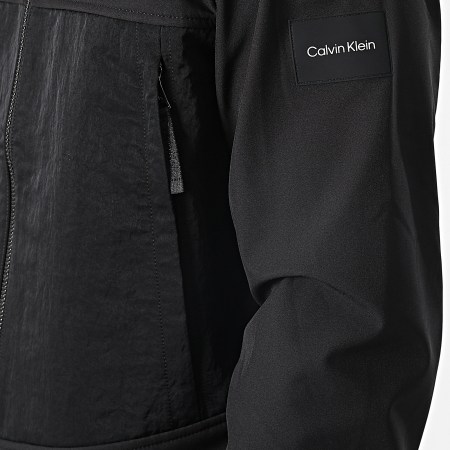 Calvin Klein - Chaqueta con cremallera de arrugas gruesas 0860 Negro