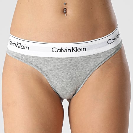 Calvin Klein - Slip brasiliano da donna QF5981E Grigio erica