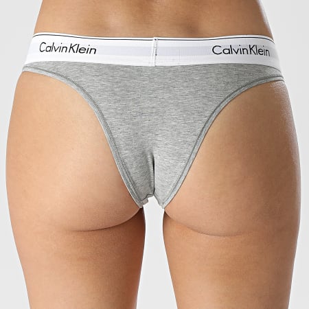 Calvin Klein - Slip brasiliano da donna QF5981E Grigio erica