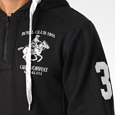 Geographical Norway - Sweat Capuche Folton Noir