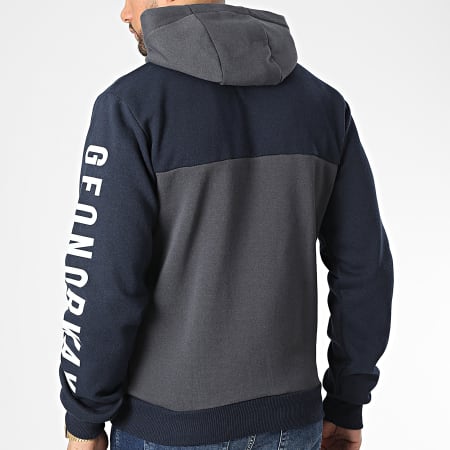 Geographical Norway - Sudadera con capucha Ferato Navy Grey Charcoal
