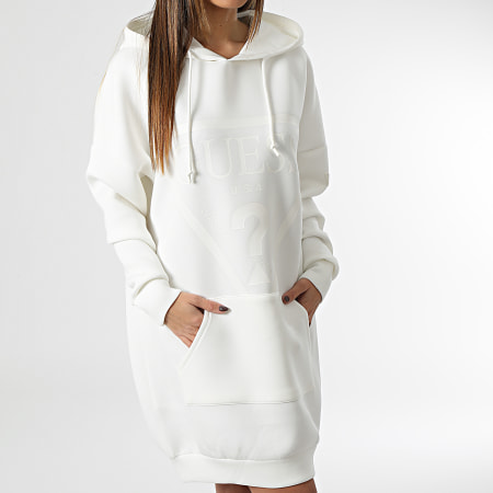 Guess - Vestido con capucha para mujer V2YQ12-K7UW2 Off White
