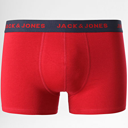 Jack And Jones - Lot De 5 Boxers Smiley Xmas Bleu Marine Noir Rouge