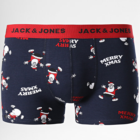 Jack And Jones - Confezione da 5 boxer Smiley Xmas Navy Black Red