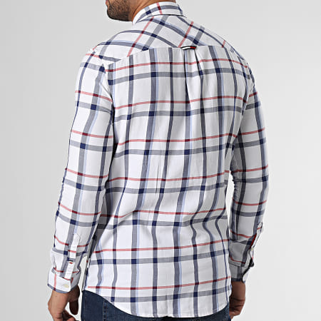 Tommy Jeans - Camicia a quadri a maniche lunghe Essential Check 5399 Bianco Blu Navy Rosso
