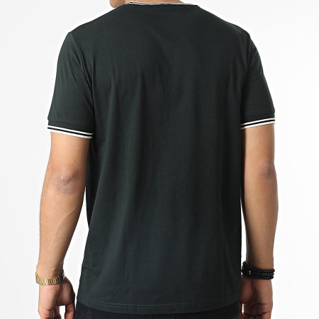 Fred Perry - Maglietta Twin Tipped M1588 Verde scuro