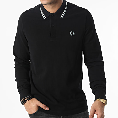 Fred Perry - Polo manica lunga Twin Tipped M3636 Nero