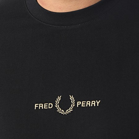 Fred Perry - Tee Shirt Embroidered M4580 Noir Doré