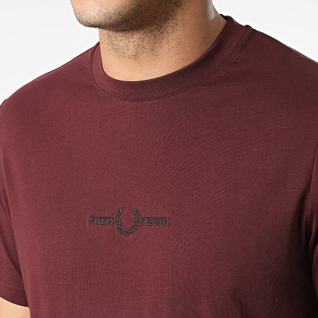 Fred Perry - Tee Shirt Embroidered M4580 Bordeaux