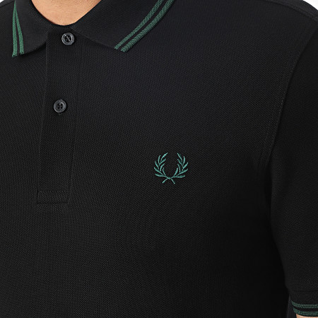 Fred Perry - Polo Manches Courtes Twin Tipped M3600 Noir Vert